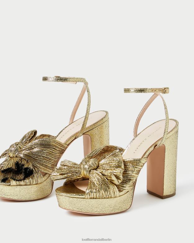 Loeffler Randall Frauen Natalia Plateau-Schleifenabsatz RHV8H89 oro Schuhe