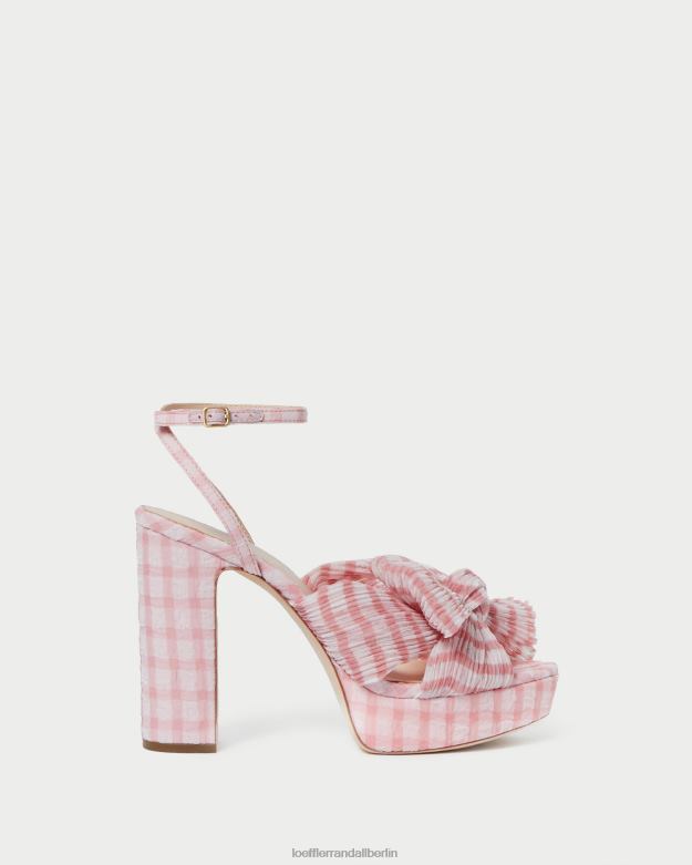 Loeffler Randall Frauen Natalia Schleifenabsatz RHV8H82 zartrosa Gingham Schuhe