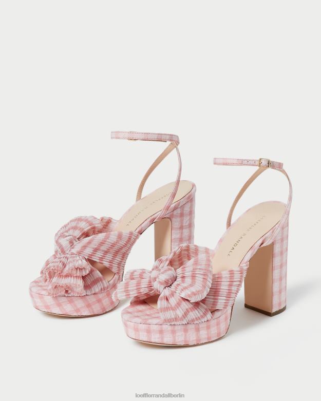 Loeffler Randall Frauen Natalia Schleifenabsatz RHV8H82 zartrosa Gingham Schuhe