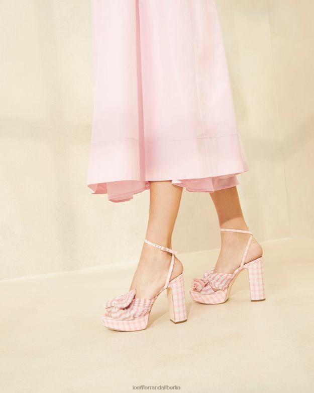 Loeffler Randall Frauen Natalia Schleifenabsatz RHV8H82 zartrosa Gingham Schuhe