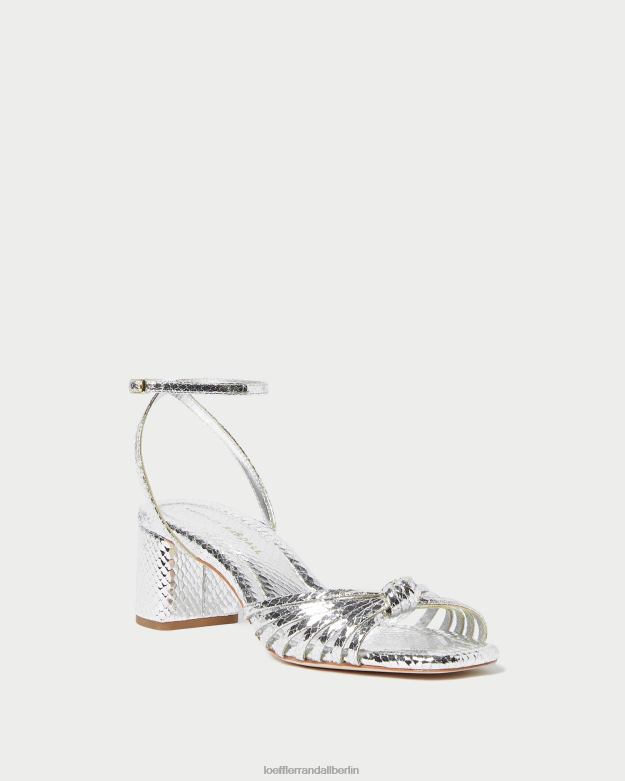 Loeffler Randall Frauen Olivia-Knoten in der Mitte des Absatzes RHV8H74 Silber Schuhe