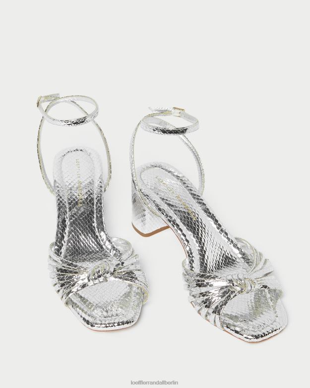 Loeffler Randall Frauen Olivia-Knoten in der Mitte des Absatzes RHV8H74 Silber Schuhe
