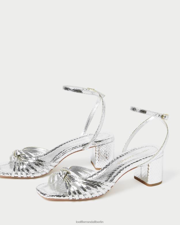Loeffler Randall Frauen Olivia-Knoten in der Mitte des Absatzes RHV8H74 Silber Schuhe