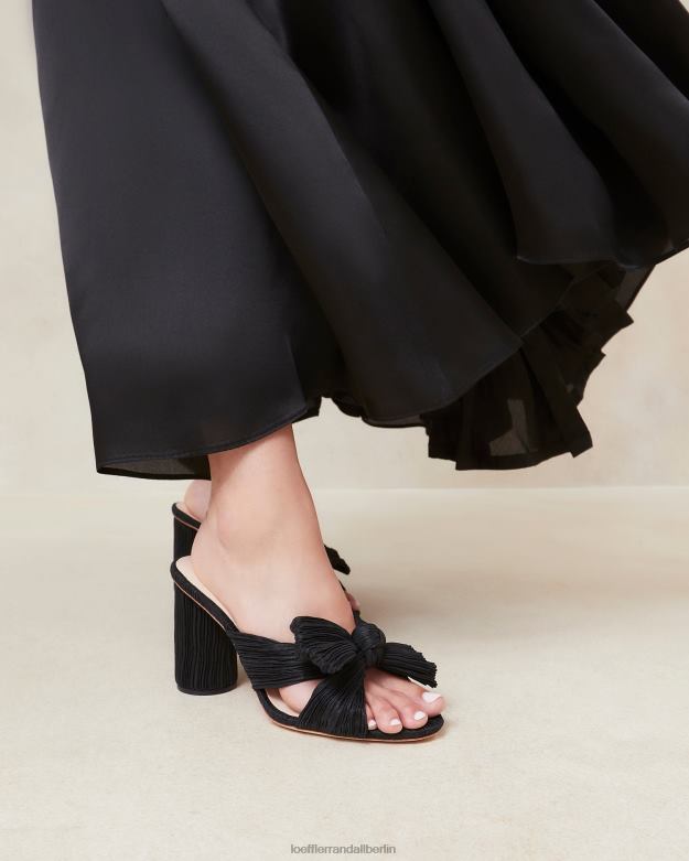 Loeffler Randall Frauen Penny-Faltenschleifenabsatz RHV8H43 Schwarz Schuhe