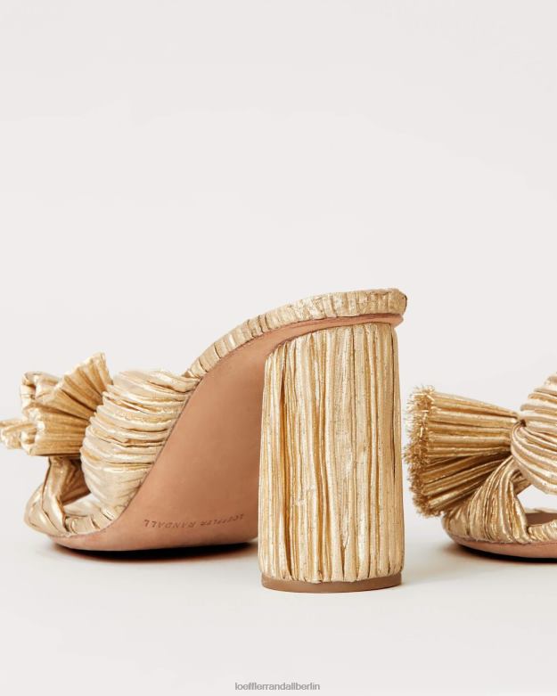 Loeffler Randall Frauen Penny-Faltenschleifenabsatz RHV8H8 Gold Schuhe