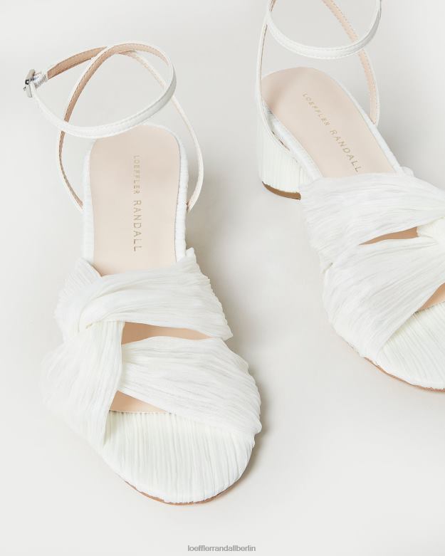 Loeffler Randall Frauen Raegan plissierter Twist-Absatz RHV8H33 Perle Schuhe