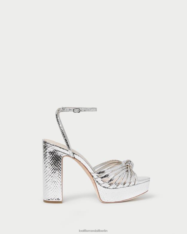 Loeffler Randall Frauen Rivka-Knoten-Plateausandale RHV8H75 Silber Schuhe