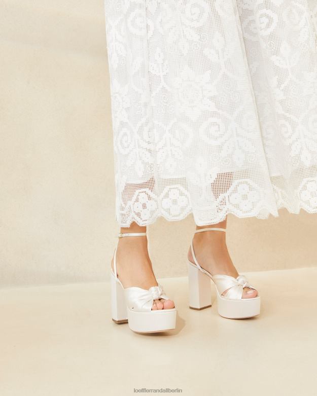 Loeffler Randall Frauen Roz-Knoten-Plattform RHV8H47 Creme Schuhe