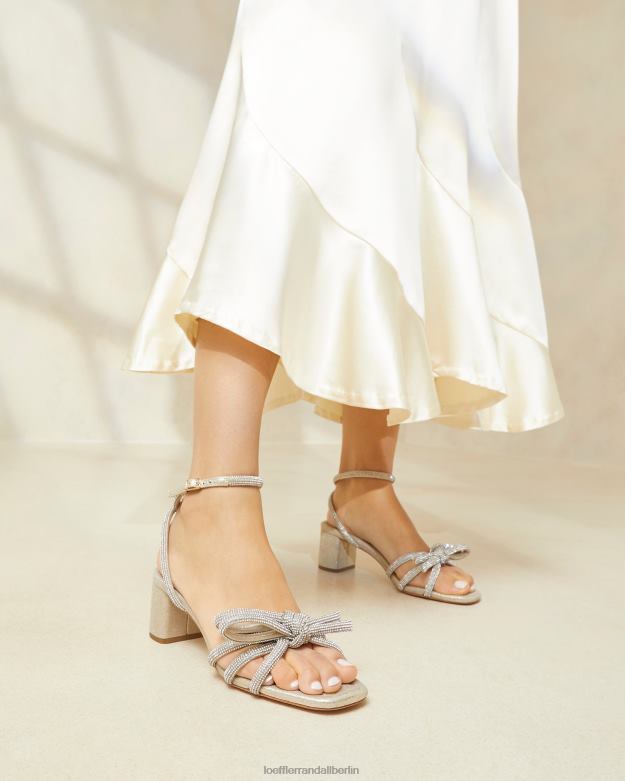 Loeffler Randall Frauen Sandale mit mittlerem Absatz und Mikel-Schleife RHV8H15 Cappuccino Schuhe