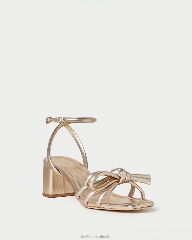 Loeffler Randall Frauen Sandale mit mittlerem Absatz und Mikel-Schleife RHV8H22 Sekt Schuhe