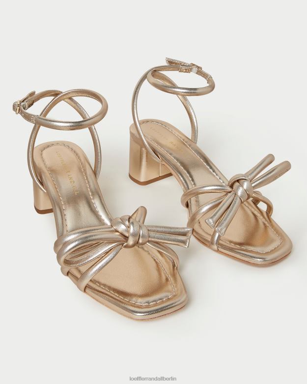 Loeffler Randall Frauen Sandale mit mittlerem Absatz und Mikel-Schleife RHV8H22 Sekt Schuhe