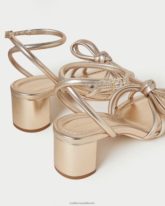Loeffler Randall Frauen Sandale mit mittlerem Absatz und Mikel-Schleife RHV8H22 Sekt Schuhe