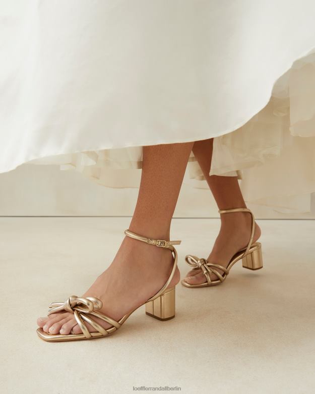 Loeffler Randall Frauen Sandale mit mittlerem Absatz und Mikel-Schleife RHV8H22 Sekt Schuhe
