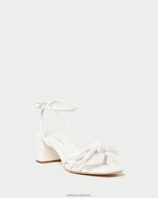Loeffler Randall Frauen Sandale mit mittlerem Absatz und Mikel-Schleife RHV8H24 Weiß Schuhe