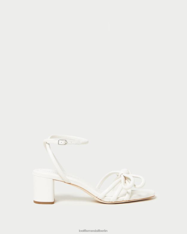 Loeffler Randall Frauen Sandale mit mittlerem Absatz und Mikel-Schleife RHV8H24 Weiß Schuhe