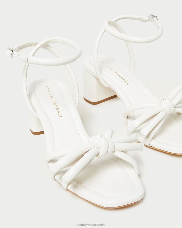 Loeffler Randall Frauen Sandale mit mittlerem Absatz und Mikel-Schleife RHV8H24 Weiß Schuhe