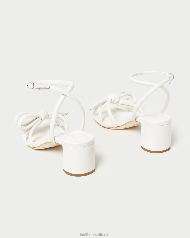 Loeffler Randall Frauen Sandale mit mittlerem Absatz und Mikel-Schleife RHV8H24 Weiß Schuhe
