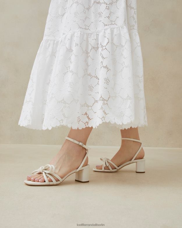 Loeffler Randall Frauen Sandale mit mittlerem Absatz und Mikel-Schleife RHV8H24 Weiß Schuhe
