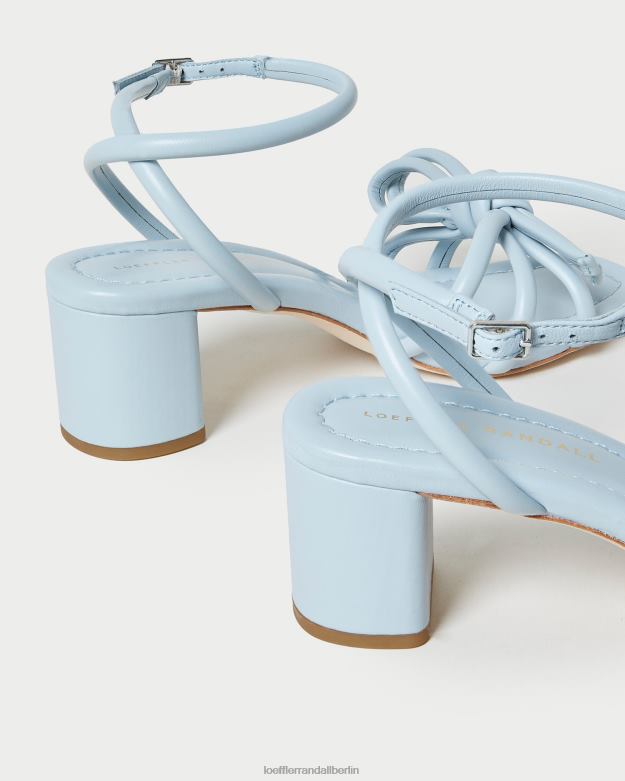 Loeffler Randall Frauen Sandale mit mittlerem Absatz und Mikel-Schleife RHV8H40 Blau Schuhe