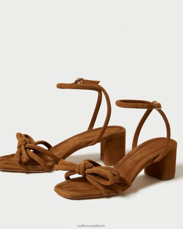 Loeffler Randall Frauen Sandale mit mittlerem Absatz und Mikel-Schleife RHV8H62 Kakao Schuhe