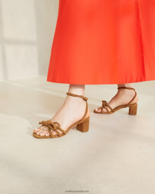 Loeffler Randall Frauen Sandale mit mittlerem Absatz und Mikel-Schleife RHV8H62 Kakao Schuhe