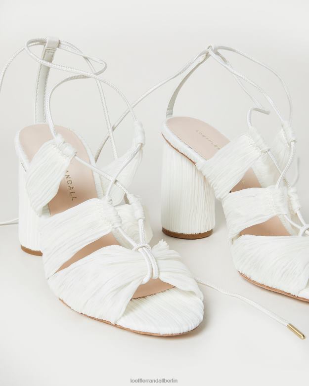 Loeffler Randall Frauen Teresa plissierte Schnürsandale RHV8H83 Perle Schuhe