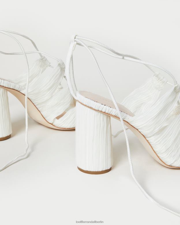 Loeffler Randall Frauen Teresa plissierte Schnürsandale RHV8H83 Perle Schuhe