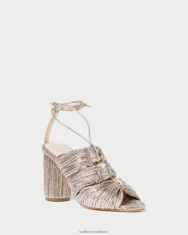 Loeffler Randall Frauen Teresa plissierte Schnürsandale RHV8H95 Sekt Schuhe