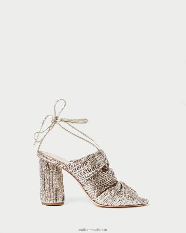 Loeffler Randall Frauen Teresa plissierte Schnürsandale RHV8H95 Sekt Schuhe