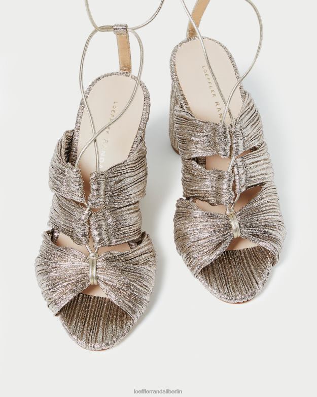 Loeffler Randall Frauen Teresa plissierte Schnürsandale RHV8H95 Sekt Schuhe