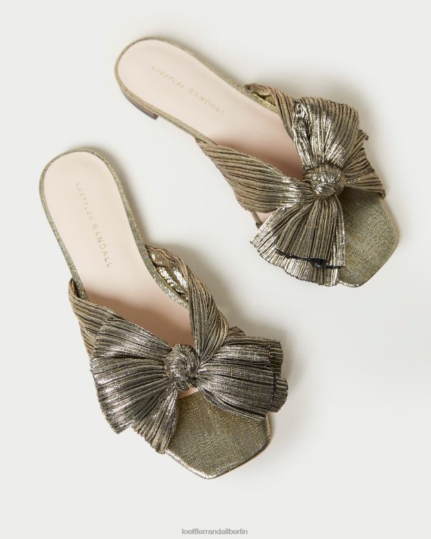 Loeffler Randall Frauen Daphne-Schleife RHV8H115 dunkles Gold Schuhe