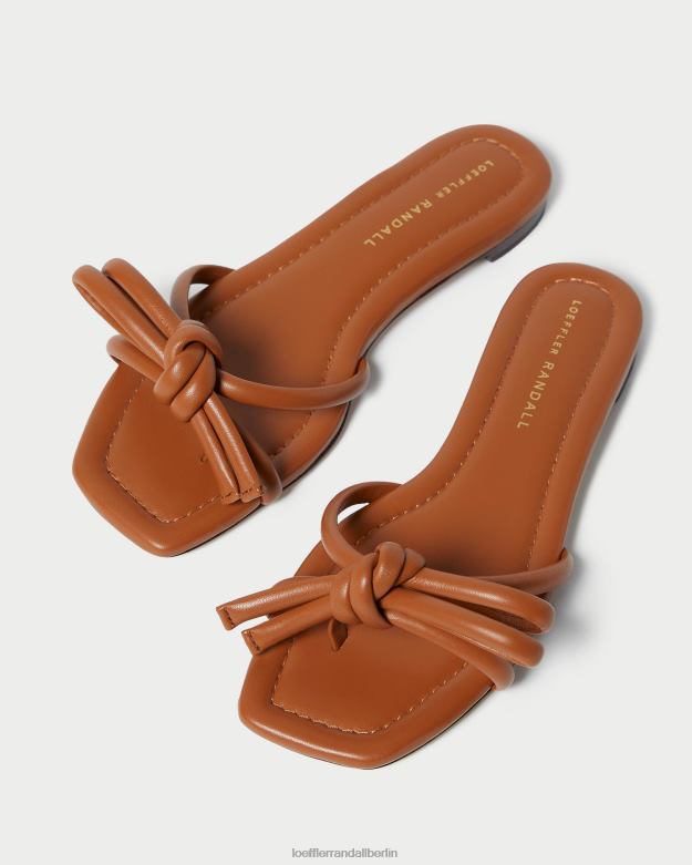 Loeffler Randall Frauen Hadley braune Schleifensandale RHV8H119 Holz Schuhe