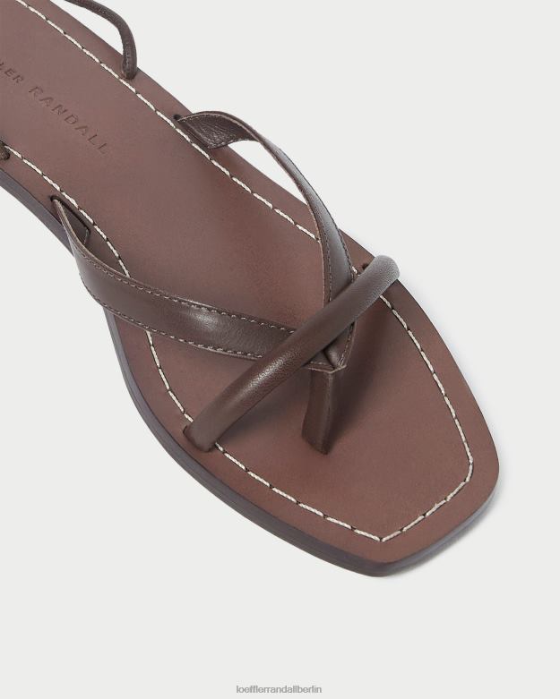 Loeffler Randall Frauen Lilla Zehensteg-Wickelsandale RHV8H132 Espresso Schuhe