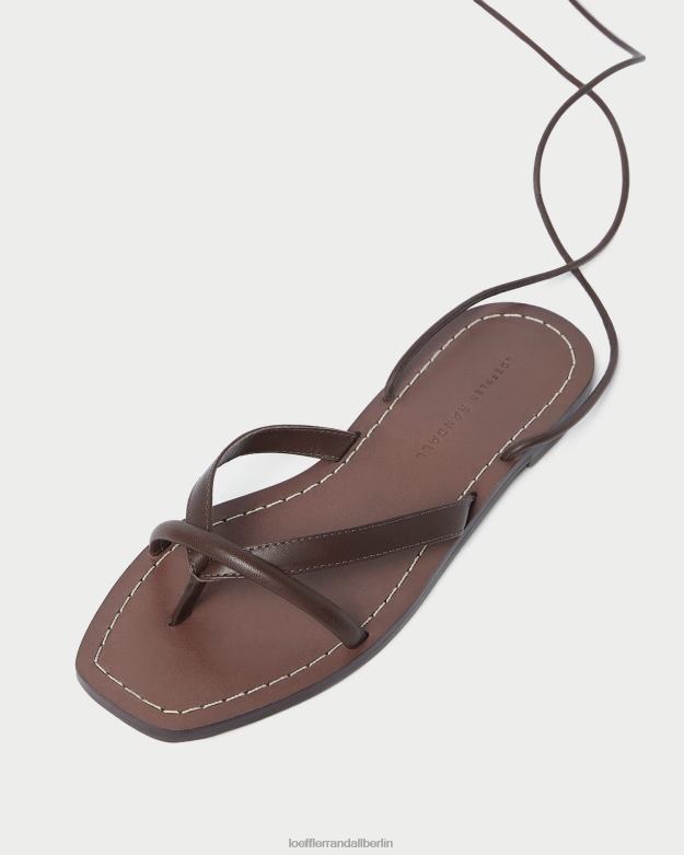 Loeffler Randall Frauen Lilla Zehensteg-Wickelsandale RHV8H132 Espresso Schuhe