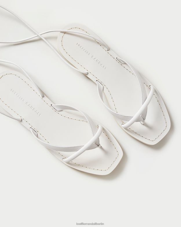 Loeffler Randall Frauen Lilla weiße Zehensteg-Wickelsandale RHV8H118 Wüstenweiß Schuhe