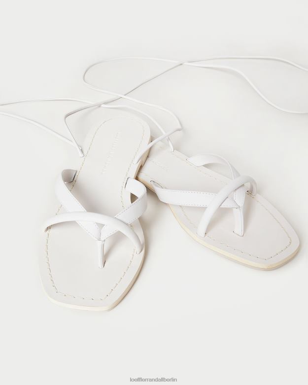 Loeffler Randall Frauen Lilla weiße Zehensteg-Wickelsandale RHV8H118 Wüstenweiß Schuhe