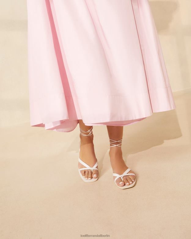Loeffler Randall Frauen Lilla weiße Zehensteg-Wickelsandale RHV8H118 Wüstenweiß Schuhe