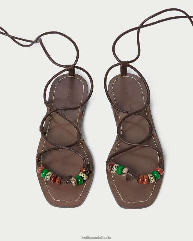 Loeffler Randall Frauen Schnürsandale mit Colleen-Knoten RHV8H134 Schokolade Schuhe