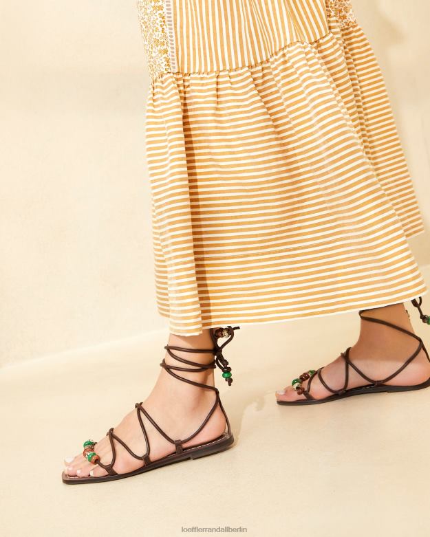Loeffler Randall Frauen Schnürsandale mit Colleen-Knoten RHV8H134 Schokolade Schuhe