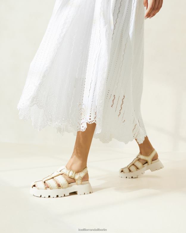 Loeffler Randall Frauen Talia Käfigsandale RHV8H112 creme/natur Schuhe