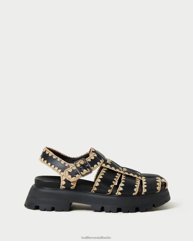 Loeffler Randall Frauen Talia Käfigsandale RHV8H125 schwarz/natur Schuhe