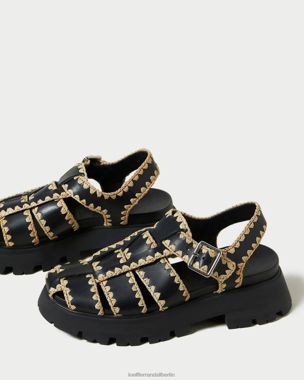 Loeffler Randall Frauen Talia Käfigsandale RHV8H125 schwarz/natur Schuhe