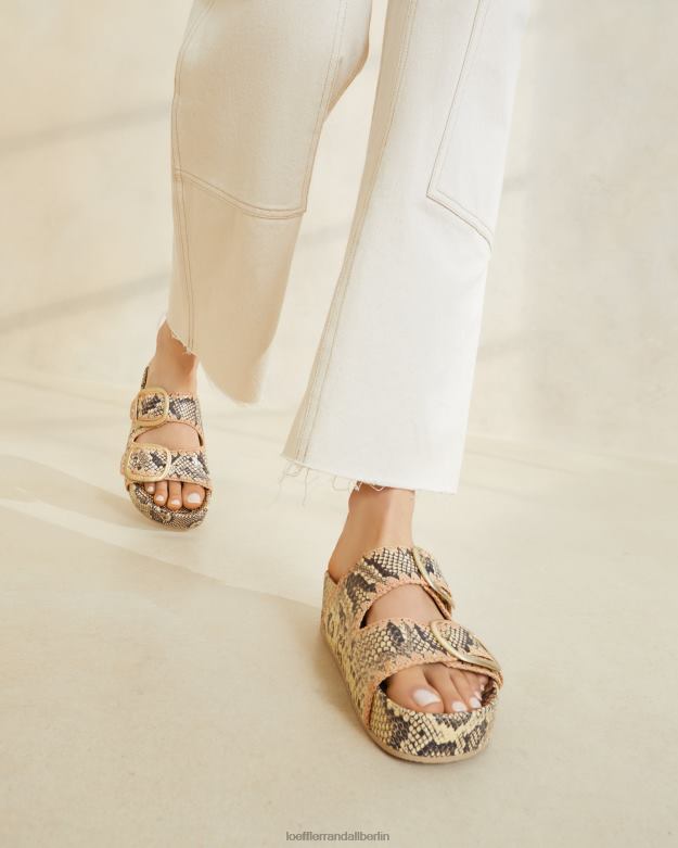 Loeffler Randall Frauen Theo-Sandale mit Fußbett RHV8H113 Knochen/Rosa Schuhe