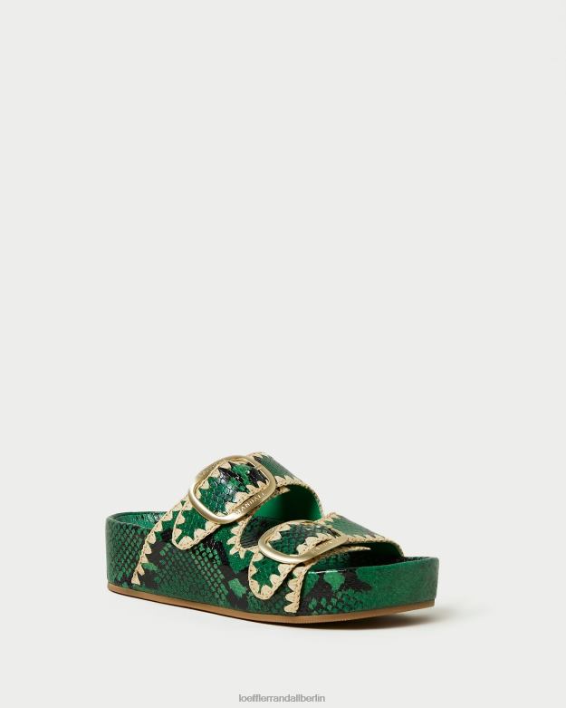 Loeffler Randall Frauen Theo-Sandale mit Fußbett RHV8H120 grün/natur Schuhe