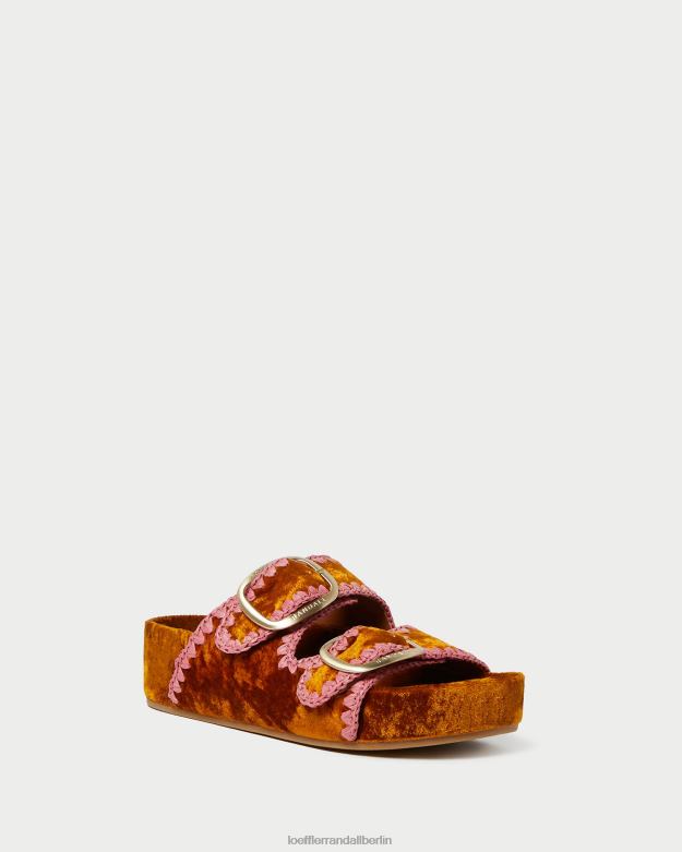 Loeffler Randall Frauen Theo-Sandale mit Fußbett RHV8H126 Ocker/Rouge Schuhe