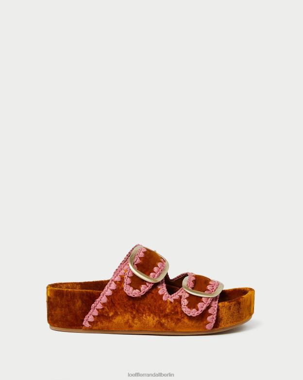 Loeffler Randall Frauen Theo-Sandale mit Fußbett RHV8H126 Ocker/Rouge Schuhe