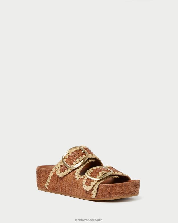 Loeffler Randall Frauen Theo braune Sandale mit Fußbett RHV8H121 cuona/natürlich Schuhe