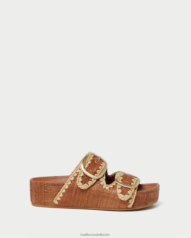 Loeffler Randall Frauen Theo braune Sandale mit Fußbett RHV8H121 cuona/natürlich Schuhe