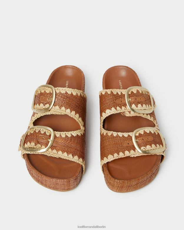 Loeffler Randall Frauen Theo braune Sandale mit Fußbett RHV8H121 cuona/natürlich Schuhe