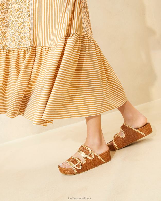 Loeffler Randall Frauen Theo braune Sandale mit Fußbett RHV8H121 cuona/natürlich Schuhe